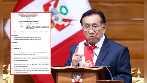Comisión de Ética evaluará la suspensión de denuncias contra José María Balcázar