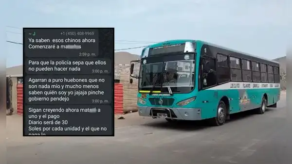 ‘Los Mexicanos’ amenazan a seis empresas de transporte en Lima y exigen S/30 diarios por unidad