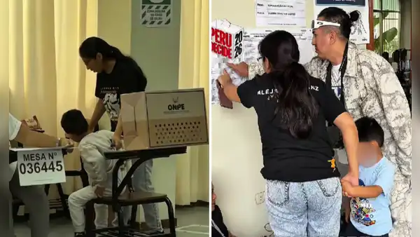 Joven elegida como miembro de mesa asistió con su hijo a la UNMSM para la jornada electoral 2026