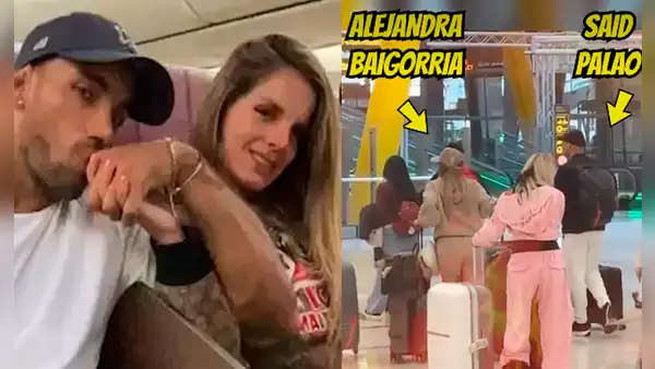 ¿Lo perdonó? Alejandra Baigorria es captada junto a Said Palao en aeropuerto de España tras ampay del guerrero en Argentina