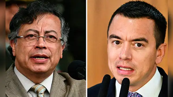 Noboa revela que perdió "esperanzas" en Petro y que retomará la relación con Colombia tras elecciones