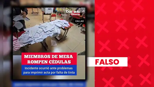 Es falso que miembros de mesa destruyeran cédulas de sufragio por “falta de tinta” en el Callao