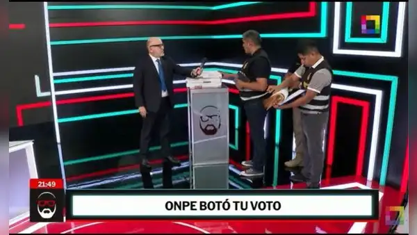 Policía anticorrupción irrumpe programa de Beto Ortiz por cédulas halladas en Surquillo