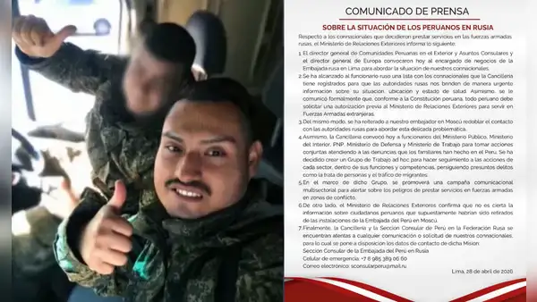 Cancillería pide información a Rusia sobre situación de peruanos: tomarán acciones por denuncias de trata de personas