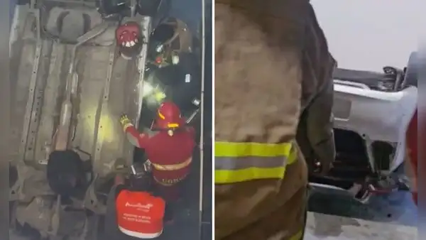 Auto cae dos pisos al interior de un elevador en Miraflores: dos personas quedaron atrapadas