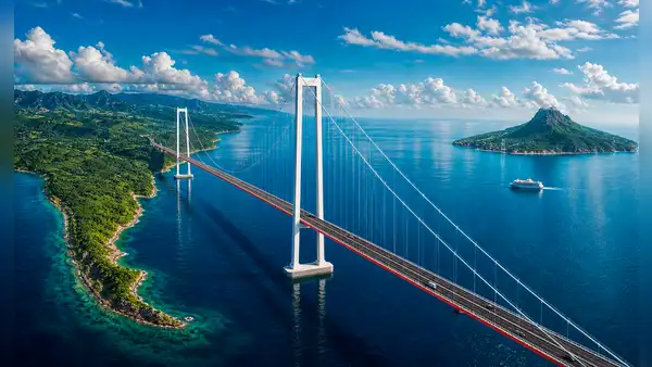 El puente de casi 3 km que unirá una isla a un país de Sudamérica por US$1,15 billones desde 2028: cruce duraría 3 minutos