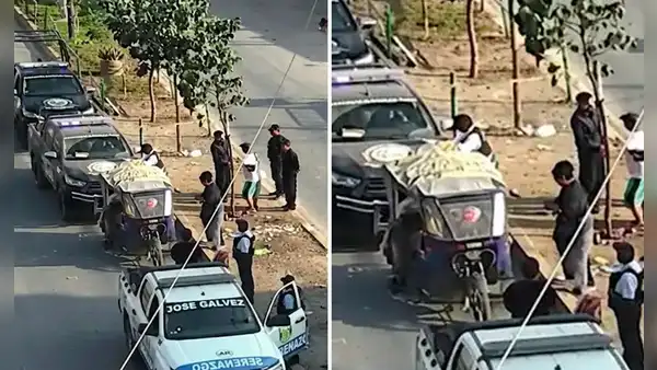 Pareja en VMT incendió su mototaxi para evitar que fiscalizadores municipales la incauten: "Para nadie"