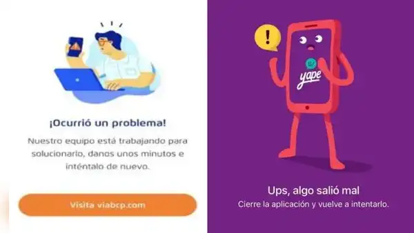 Reportan caída de Yape y BCP en pleno Día de la Madre: usuarios se quejan por problemas para hacer transferencias y pagos