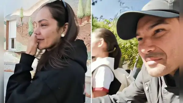 Karen Schwarz llora al dejar a sus hijas en su primer día de clases en España y Ezio Oliva se sincera: "Ha sido un proceso duro"