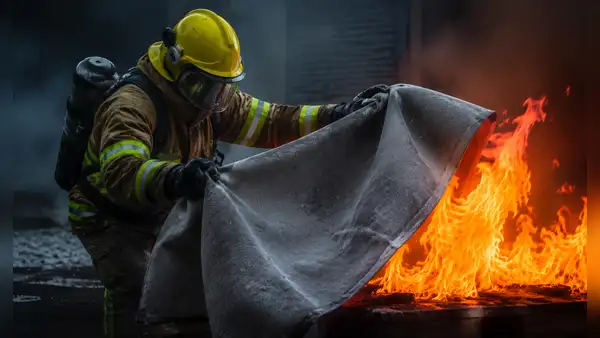 China desarrolla una manta ignífuga capaz de resistir hasta 1000°C y apagar incendios extremos en cuestión de segundos