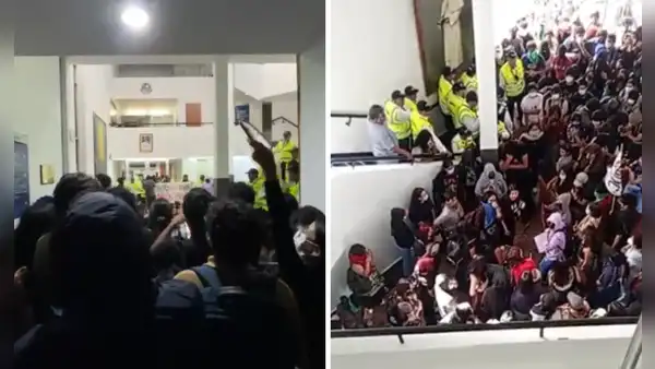 Estudiantes de la PUCP continúan con protesta tras el anuncio de nueva escala de pensiones