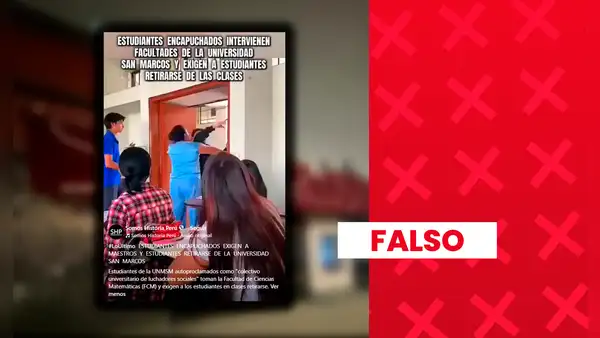 Este video de estudiantes tomando una facultad de la UNMSM no es actual, sino de 2025 en la sede de Chilca