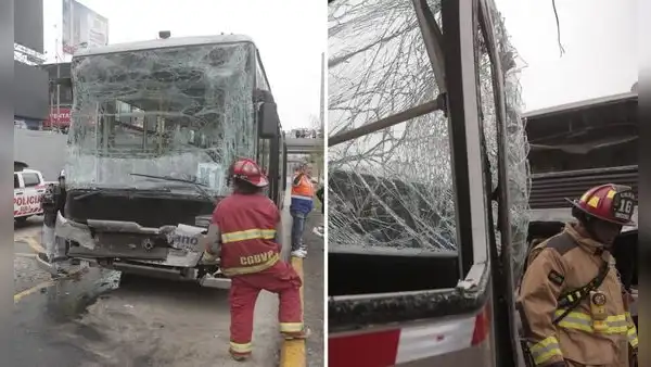 Triple choque del Metropolitano deja 46 heridos: accidente ocurrió a la altura de la estación Angamos en Miraflores