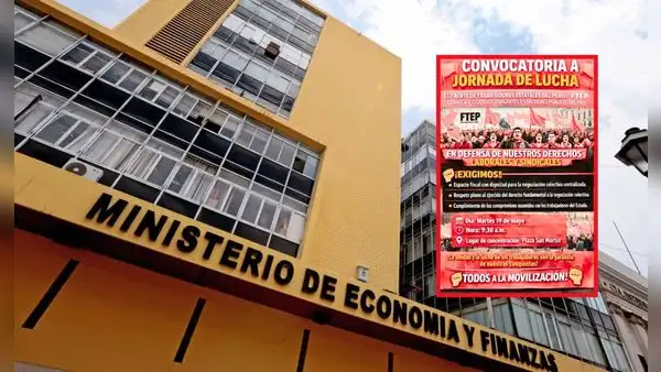 Gremios estatales marcharon al MEF para exigir más recursos y respeto a la negociación colectiva