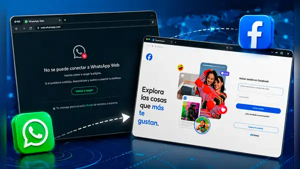 WhatsApp Web cae y redirige a Facebook: usuarios reportan fallas inesperadas en el programa