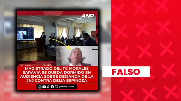 Es falso que el magistrado Francisco Morales Saravia se haya quedado dormido en audiencia ante el Tribunal Constitucional