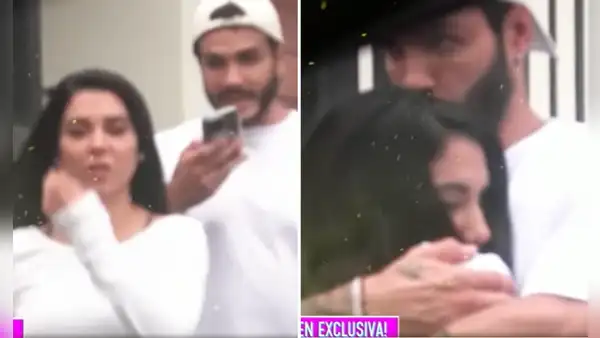 Mario Irivarren es ampayado besando y abrazando a joven muy parecida a Onelia Molina en plena vía pública