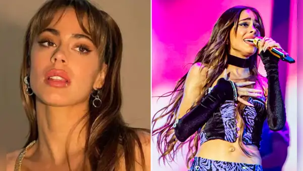 Cantante Tini sufre corte en pleno concierto en el Estadio Nacional y pide ayuda a su equipo de trabajo