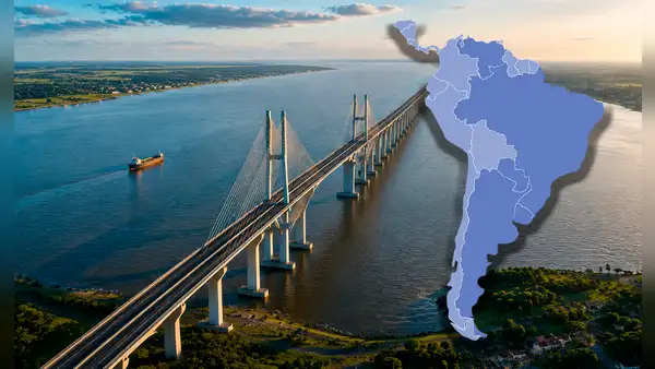 El puente monumental que promete unir 2 países de América Latina sobre el río más ancho del mundo por más de US$300 millones: atrae a China