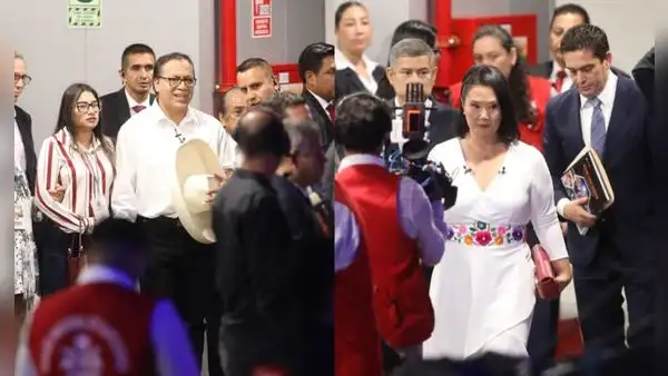 El show de los candidatos a su salida del debate: las respuestas de Roberto Sánchez y Keiko Fujimori ante los medios