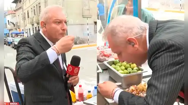 Gunter Rave come ceviche carretillero en plenas elecciones 2026 y tiene inesperada reacción en vivo: "Se puso rojo"
