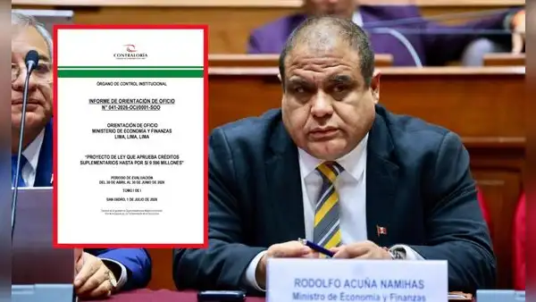 Contraloría advierte que el crédito suplementario de S/9,596 millones no explica su impacto en las cuentas fiscales