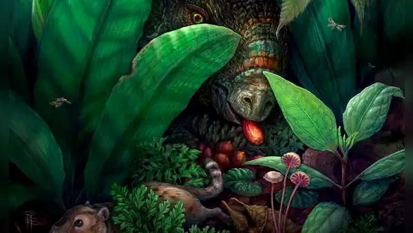Fósiles revelan que las primeras plantas en florecer usaron frutos carnosos para que los dinosaurios dispersaran sus semillas
