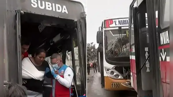 Violento choque entre dos buses de transporte público deja al menos 13 heridos en Villa María del Triunfo