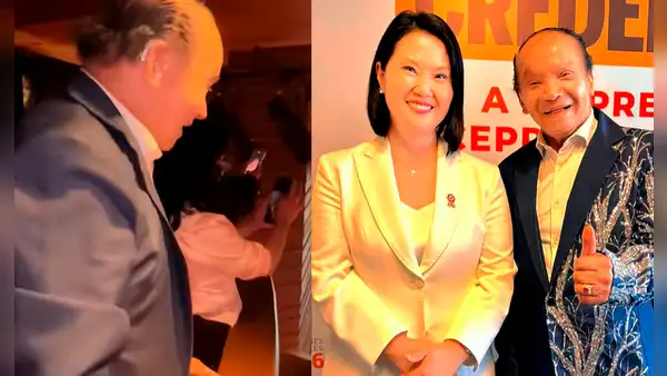 ¡Puro show! Viralizan video del preciso momento en que Melcochita le grita a Keiko Fujimori "siempre estaré contigo" en la entrega de credenciales