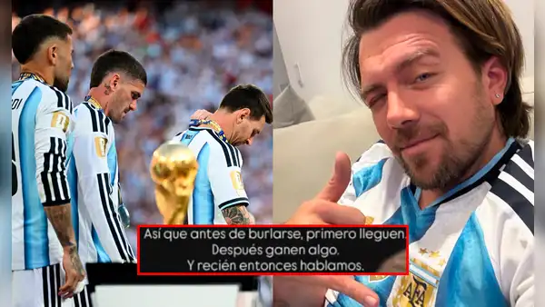 Julián Zucchi explota tras derrota de Argentina en el Mundial y desata polémica con presunta indirecta a Perú: "Primero lleguen, ganen algo"