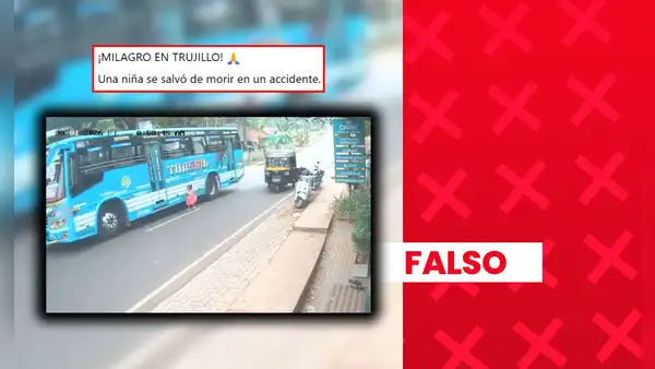 Es falso que este video corresponda a una niña que recientemente se salvó de ser atropellada en Trujillo: en realidad, el hecho ocurrió en India en enero de 2026
