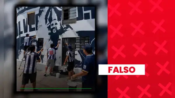 Es falso que hinchas de Alianza Lima hayan borrado el mural de Hernán Barcos: la imagen fue generada con inteligencia artificial