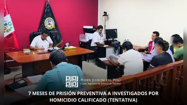 Dictan 7 meses de prisión preventiva para dos investigados en Tumbes
