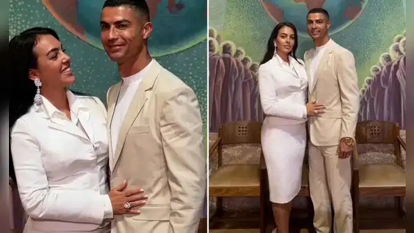 Revelan imágenes de la boda privada de Cristiano Ronaldo y Georgina Rodríguez donde ella no usó vestido de novia