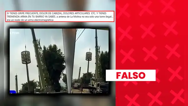 Es falso que la antena retirada en La Molina fuera un arma electromagnética capaz de causar enfermedades: la sentencia del TC no acreditó un riesgo para la salud