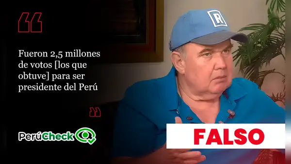 Rafael López Aliaga no obtuvo 2,5 millones de votos en su candidatura presidencial