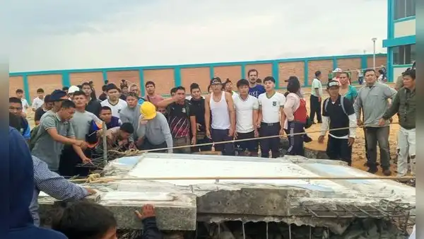 Un escolar muerto y otro herido tras colapso de pared en obras en colegio de Iquitos: trabajaban por nota