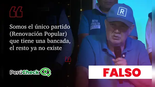 Es falso que Renovación Popular sea el único partido con una bancada en el Congreso, como dijo López Aliaga