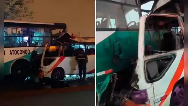 Ocho pasajeros heridos en accidente entre custer de 'Los Anconeros' y bus de Vipusa en la Panamericana Norte