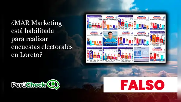 ‘MAR Marketing’, de Loreto, no figura en el registro del JNE y su simulación de voto presenta información incompleta