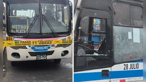 Atacan bus de la empresa Translima en Los Olivos: chofer fue evacuado debido a lesiones por la rotura de ventana