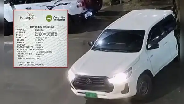 ¿No fue clonada? Camioneta vinculada a masacre de Trujillo figura a nombre de un policía