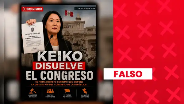 Es falso que Keiko Fujimori haya disuelto el Congreso de la República: La presidenta ha rechazado esa posibilidad