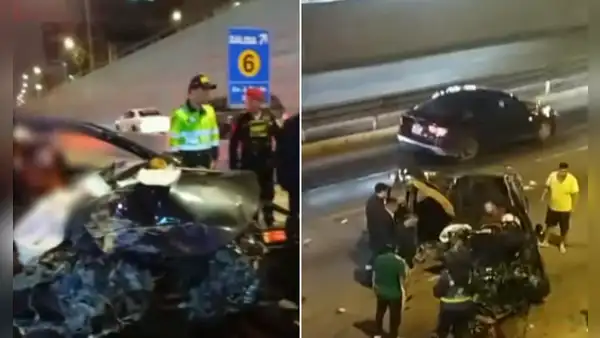 Conductor sobrevive tras violento accidente en la Vía Expresa: vehículo quedó completamente destrozado