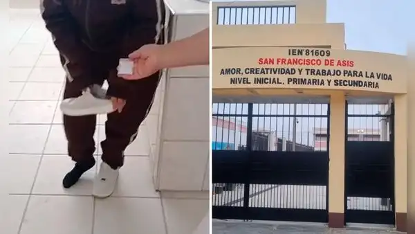 Hallan presunta droga oculta en la zapatilla de una escolar en colegio de Trujillo