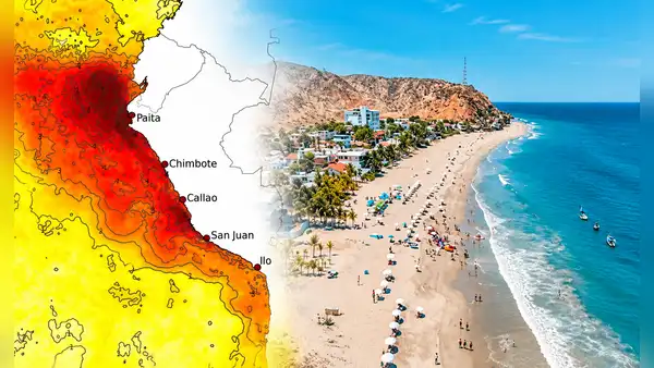 Temperatura del mar se dispara en el norte del Perú: Tumbes alcanza 28,5 °C y zonas registran hasta 8,5 °C por encima de lo normal