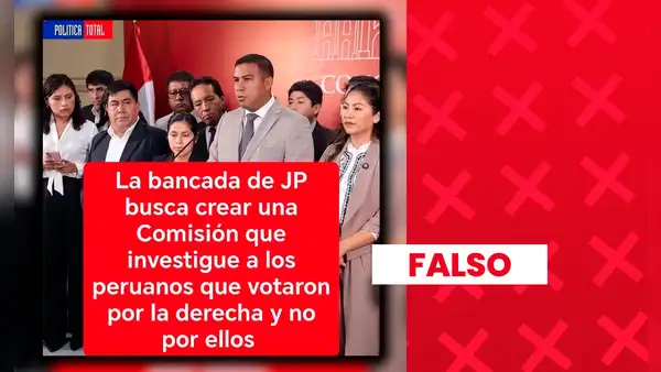 Es falso que Juntos por el Perú busque investigar a ciudadanos que votaron por la derecha: La moción real apunta a presunta manipulación digital