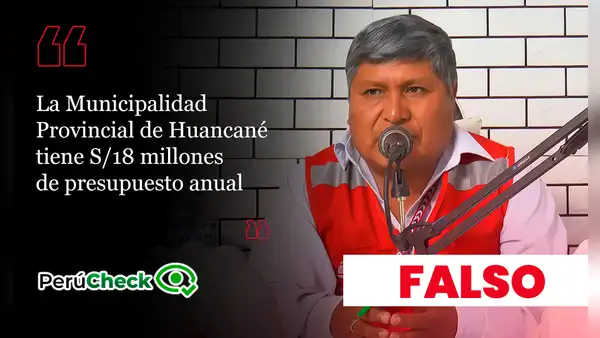 No, el presupuesto anual de la Municipalidad Provincial de Huancané no es de S/18 millones