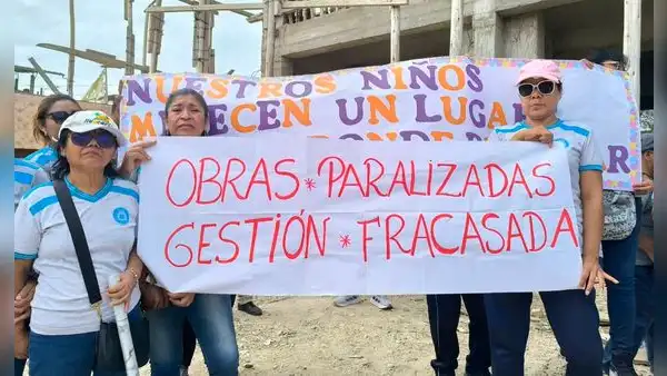 Obra de colegio inicial afectado por El Niño de 2017 lleva casi dos años paralizada en Piura