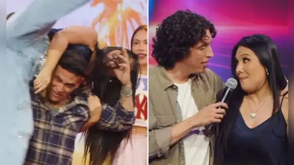 Christian Dominguez sorprende al tocar de más a Tula Rodríguez y ella reacciona: escena se volvió viral en redes